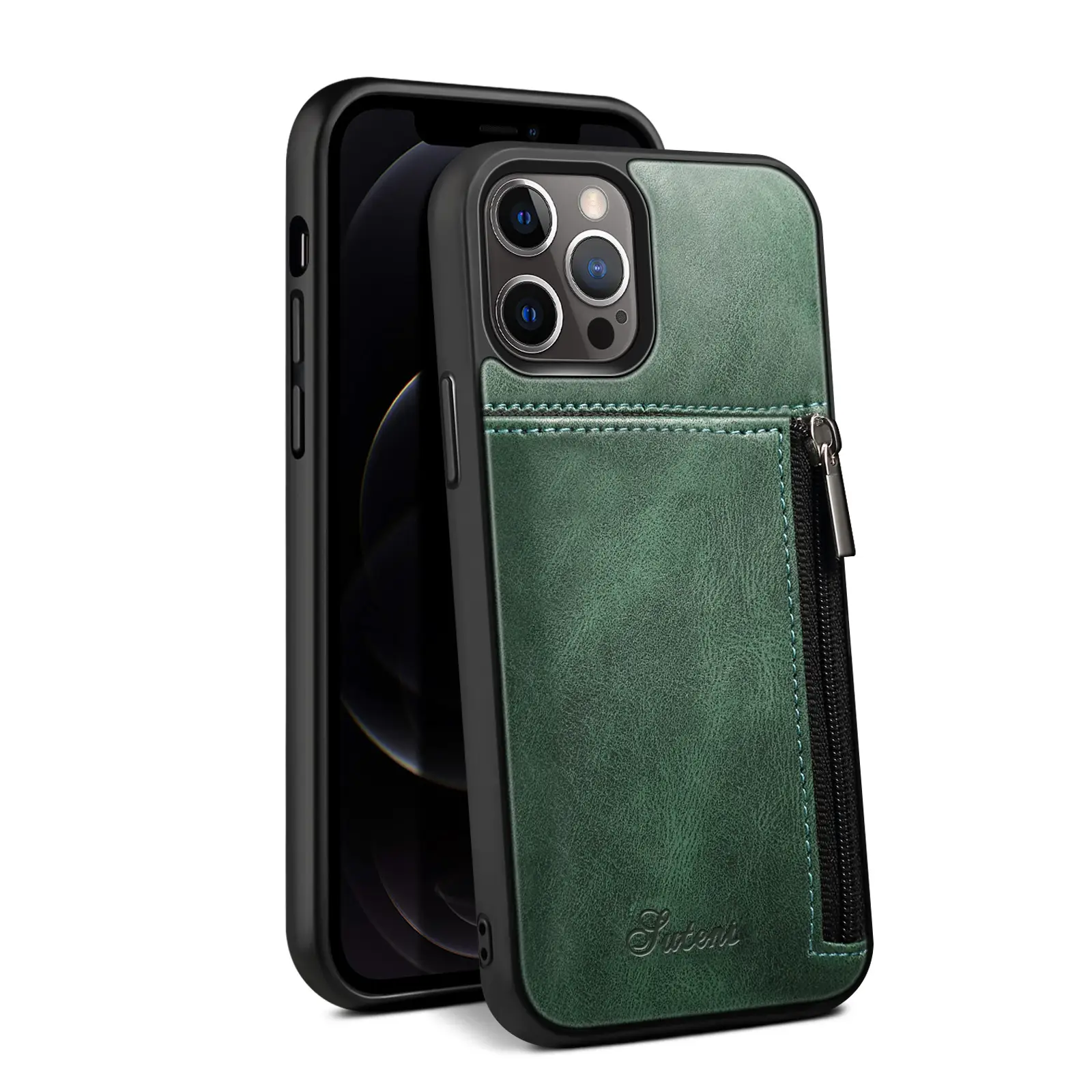 Mobile Phone Shell Card Back Cover Type Protective Shell Zipper Bag