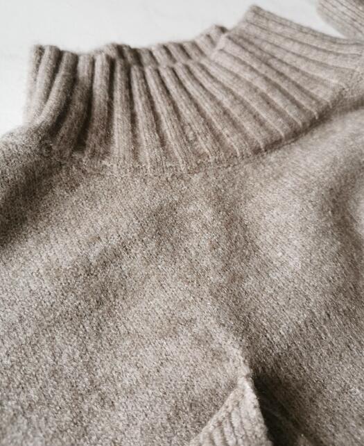 Women's Knitted Loose Half Turtleneck Sweater Suit