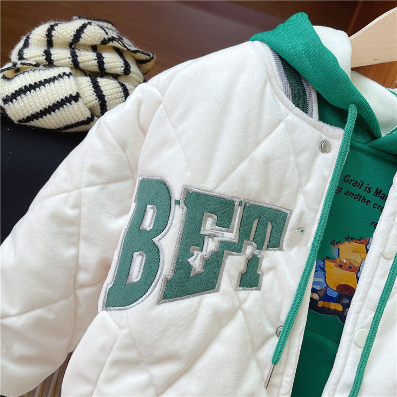 Baby Korean Pie Surmounting Casual Cotton Padded Baseball Uniform
