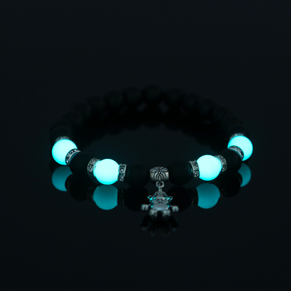 Glass Bead Luminous Bear Bracelet