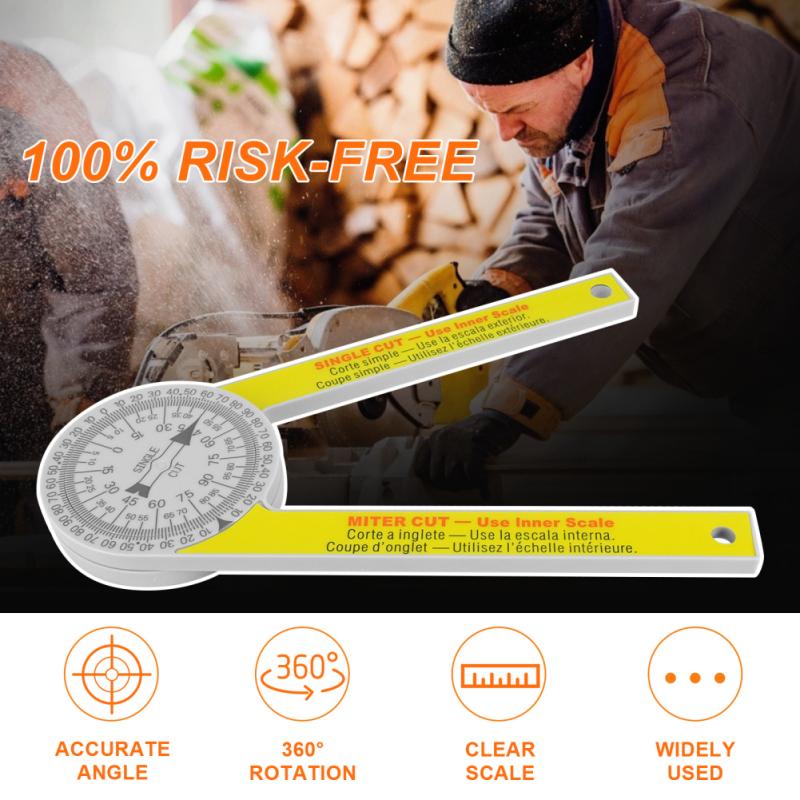 Miter Saw Plastic Protractor With Miter Cut Single Cut