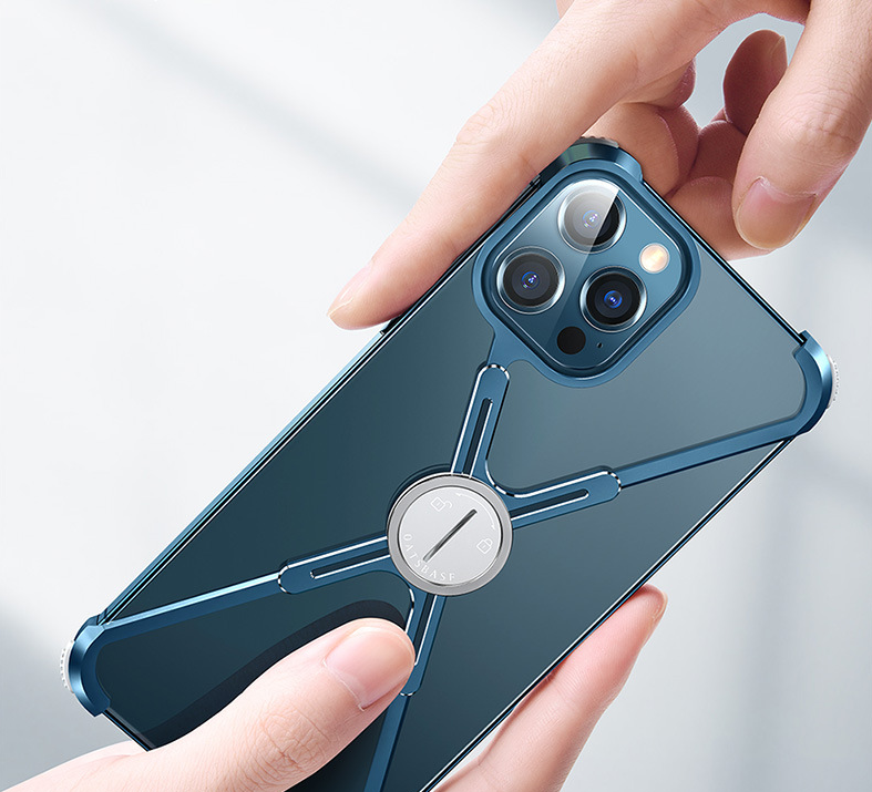 Compatible with , X-Shape Strong Holder Cover Metal Airbag Heat Dissipation Creative Mobile Phone Protective Cover - Image 2