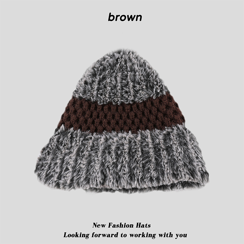 Women's Versatile Knitted Ear Warm Pullover Hat Black - Shop at LoveMi