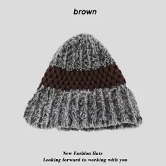 Women's Versatile Knitted Ear Warm Pullover Hat - Black - View 1