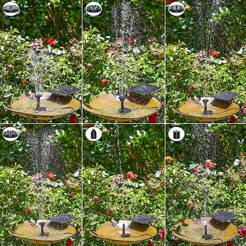 Solar Panel Powered Water Feature Garden Pool Pond Fish Aquarium Fountain — image 2