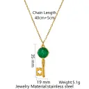 Stainless Steel Key-shaped Religious Series Pendant Necklace view 3