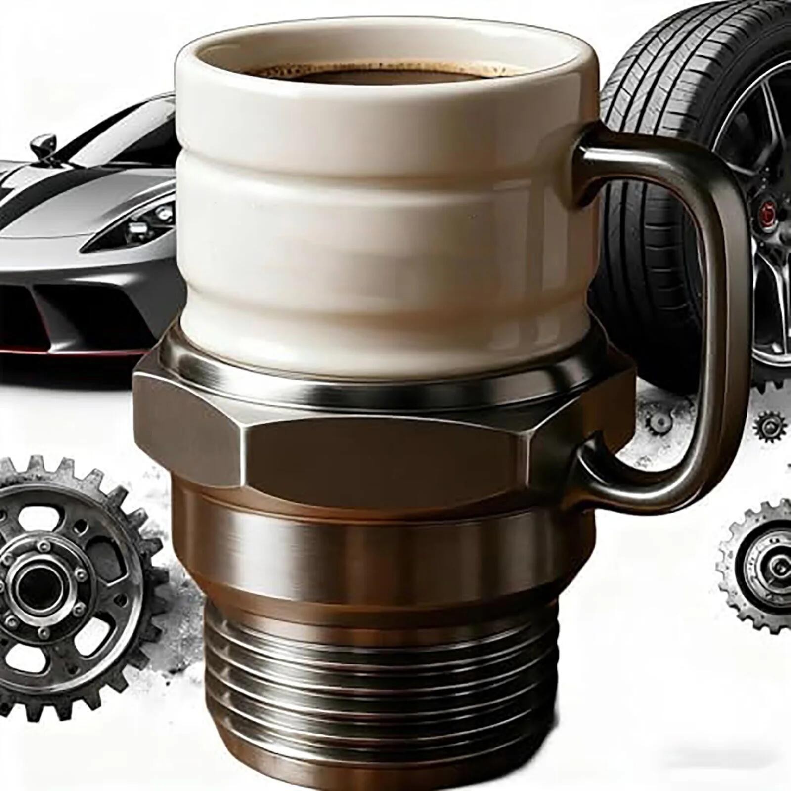Ignition Plug Mug, Engine Ignition Plug Design, Novelty