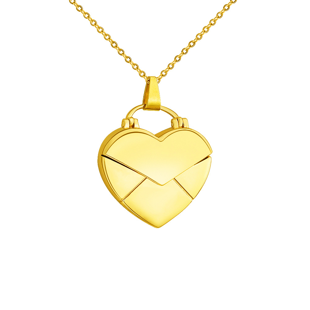 Creative DIY Heart Pendant Love Photo Box Necklace