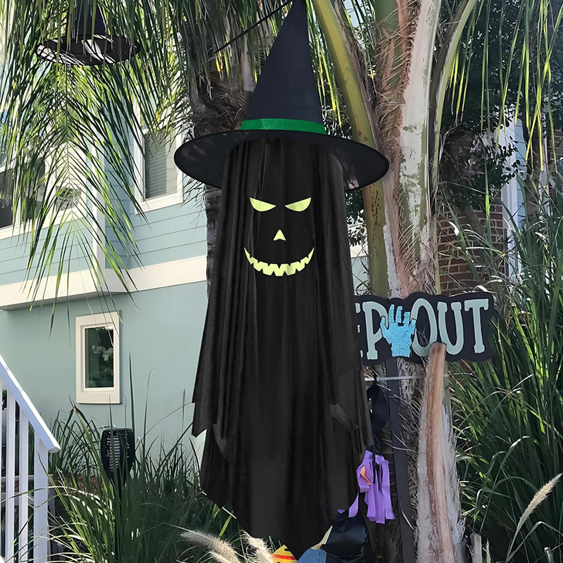 Chapeau de Sorcière Fantôme Phosphorescent Halloween — Déco Jardin 7