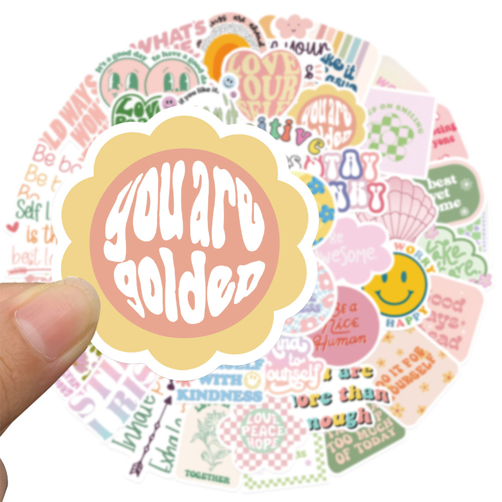 Motivational Statement Stickers Decorated
