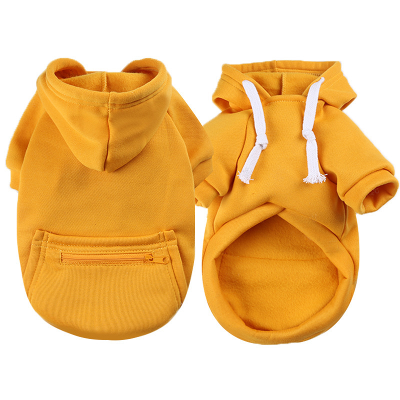 Осенняя и зимняя одежда с карманами на молнии для собак, свитер для кошек