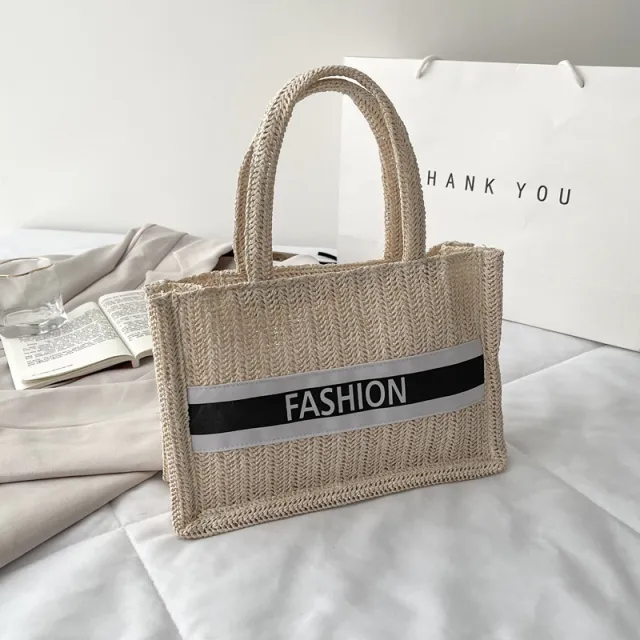 Fashionable One Shoulder Western Style Tote Bag Beige - Shop at LoveMi