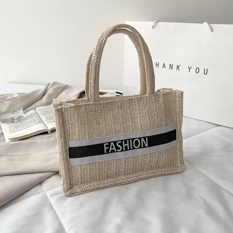 Fashionable One Shoulder Western Style Tote Bag - Beige