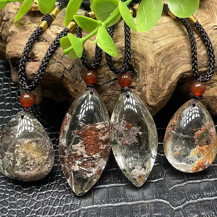 Ghost Pendant Crystal Transparent Full Sweater Necklace — foto 2