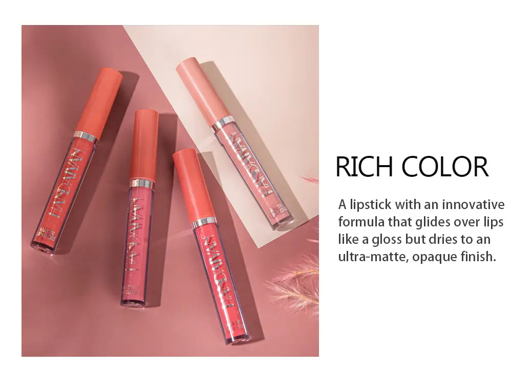 6Pcs Matte Liquid Lipstick Set - Waterproof, Long Lasting & Non-Stick Cup Velvet Lip Gloss - Highly Pigmented Nude & Bold Lip Color Kit - Perfect Beauty Gift Fo