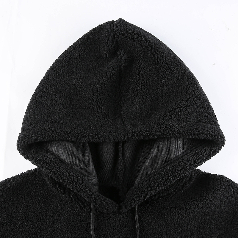 Title 6, Casual Warm Hooded Short Lamb Sweater