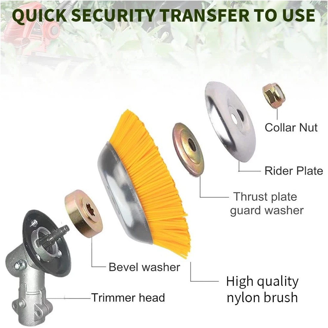 8 Inch Nylon Brushcutter Strimmer Brush Head For Moss And Path Weed Removal UK — image 5