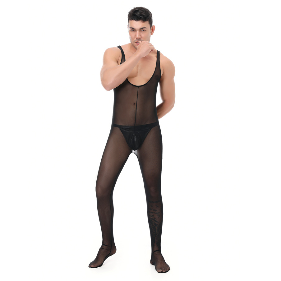 Men's Teasing Extreme Temptation Jumpsuit Uniform Black - Shop at LoveMi