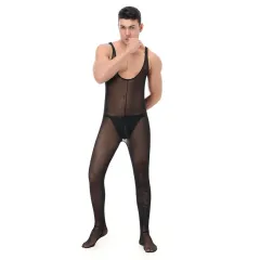 Men's Teasing Extreme Temptation Jumpsuit Uniform - Black - View 1