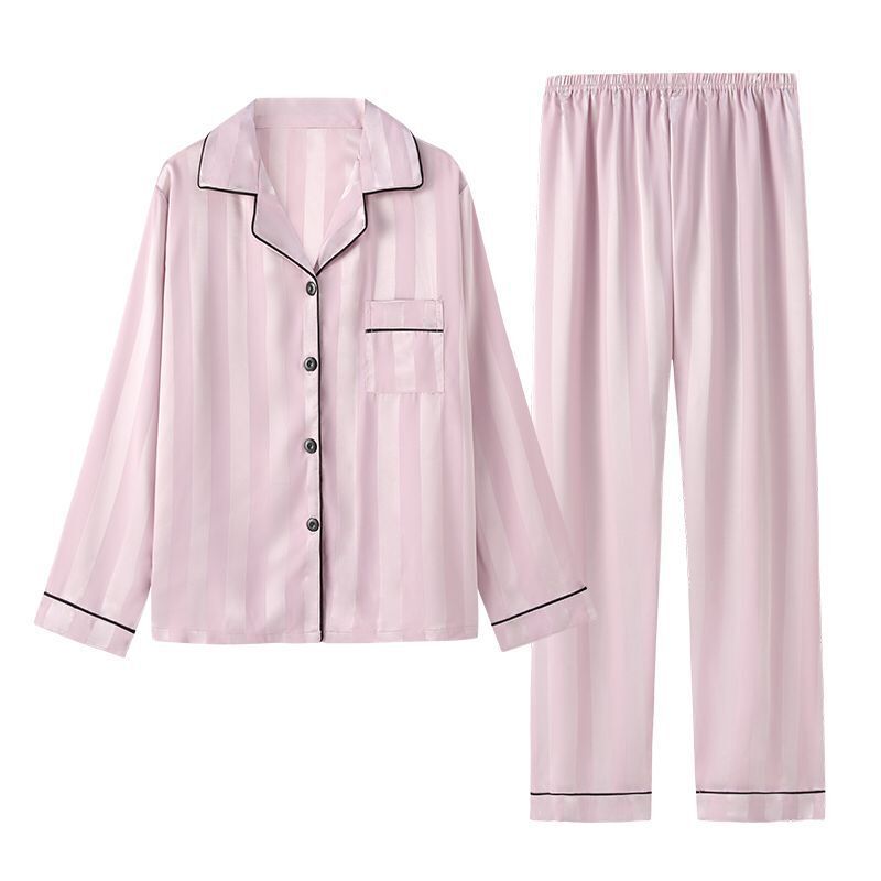 Striped Luxury New Plus Size Silk Loungewear