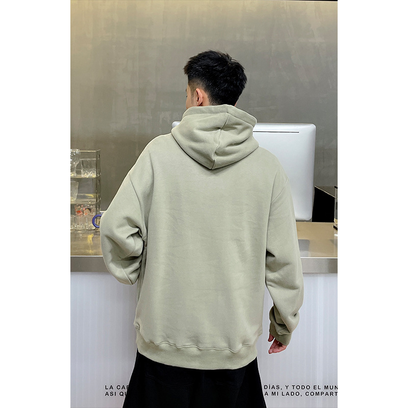 Men's High Street Fashion Alphabet White Ink Digital Sweatshirt