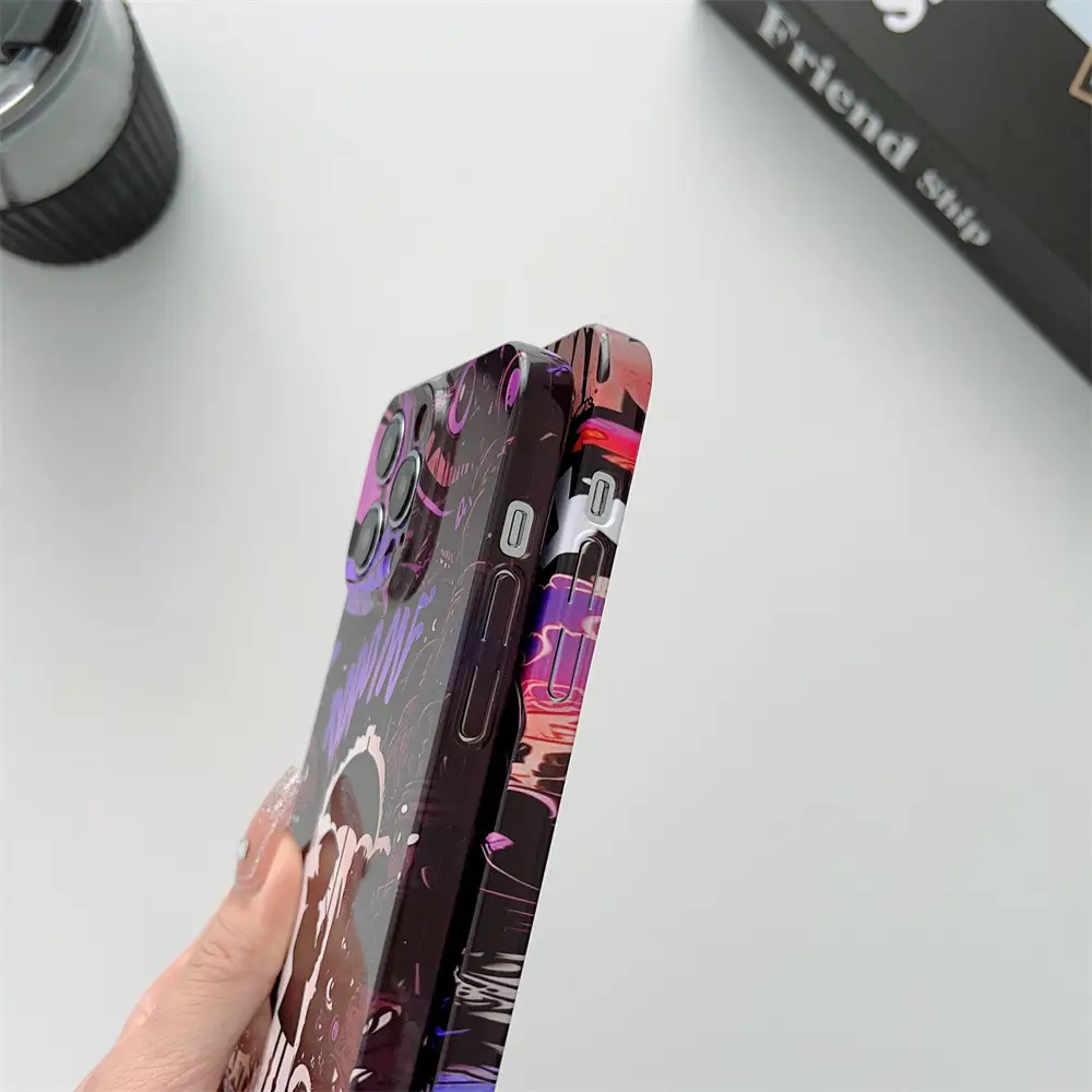 Fashion Black Purple Umbrella Boy 13 Phone Case