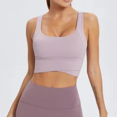 Nude Sling Yoga Sports Underwear Women's Fitness Shockproof Beautiful Back Running Sports Bra - Nude - View 1