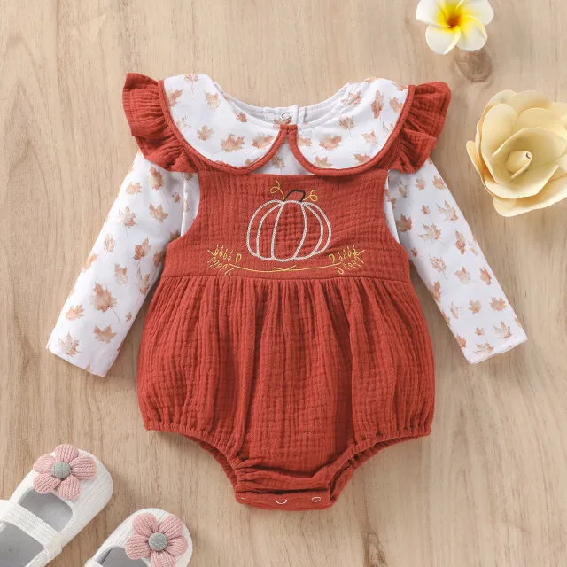 Baby Girl Doll Collar Long Sleeve Romper - Shop at LoveMi