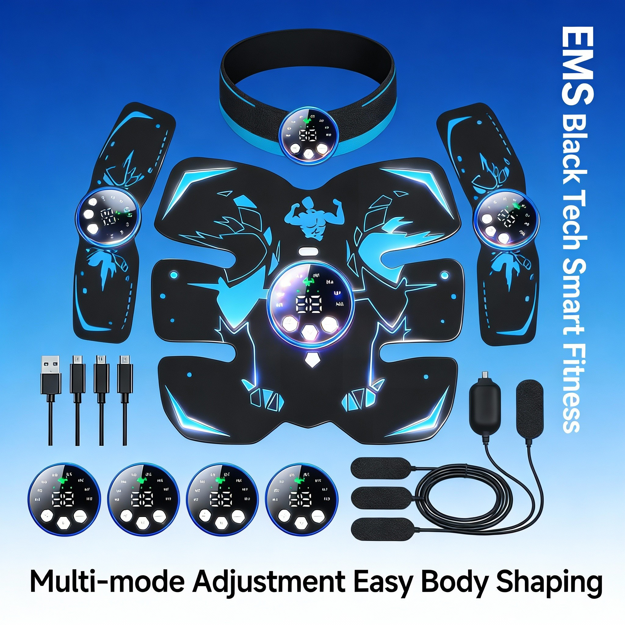 EMS Abdominal Muscle Toning Trainer ABS Stimulator AB Hip