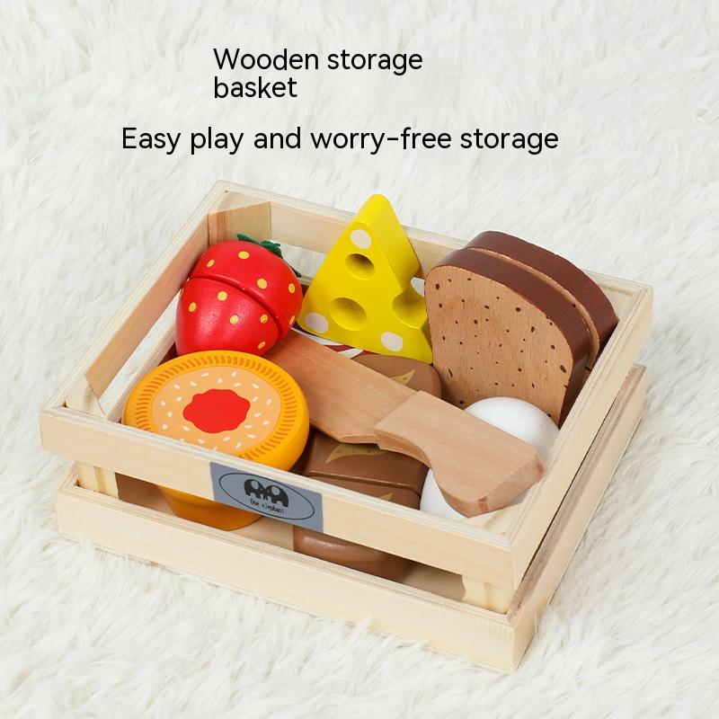 Title 2, Wooden Emulational Fruit Vegetables Cutting Toy