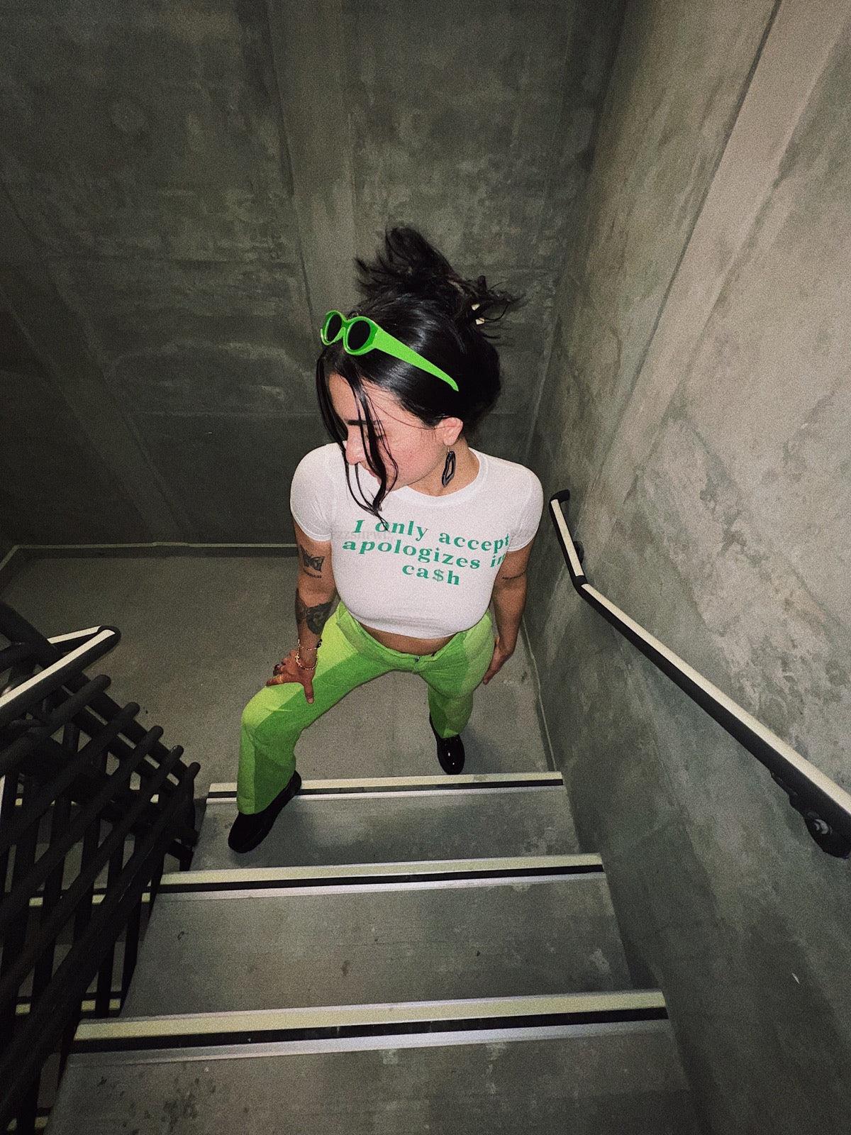 Printed Knitted Short-sleeved T-shirt Round Neck Foundation