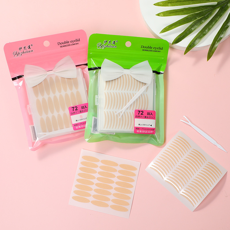 Skin Color In Lace Invisible See Through Seamless Fiber Bar Waterproof Double Eyelid Stickers