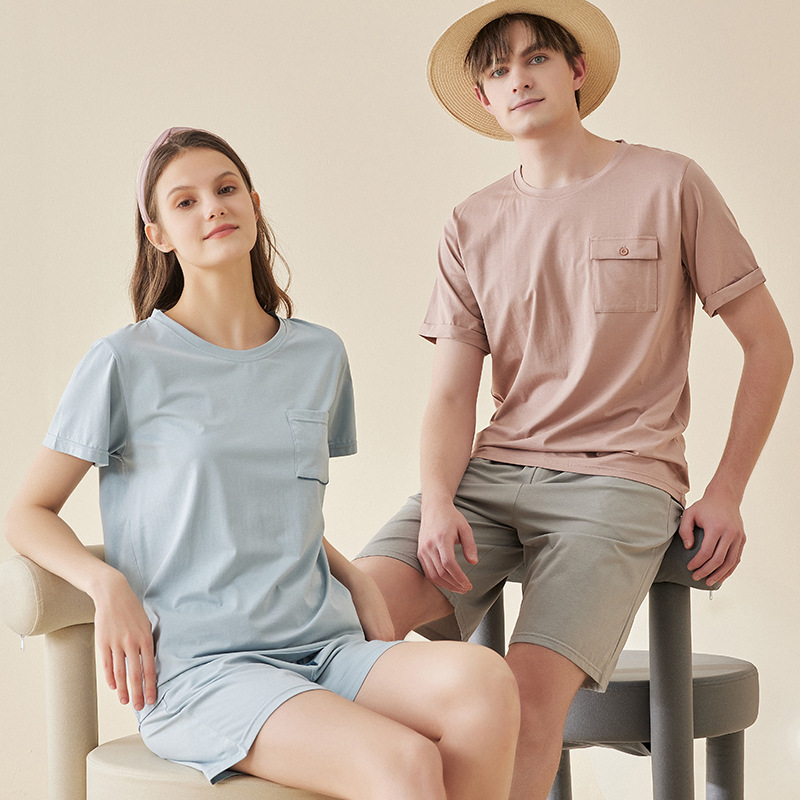 Title 11, Breathable short-sleeved shorts pullover couple...