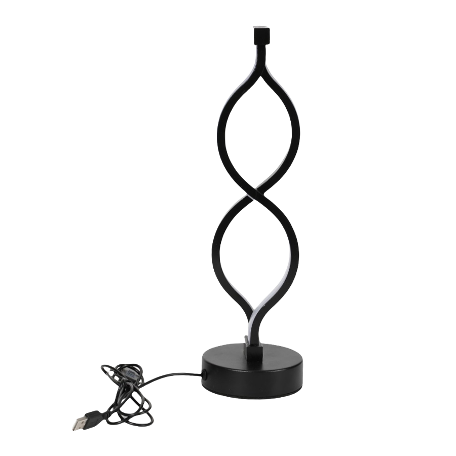 2Pcs Modern Wave-Shaped USB Desk Lamp With 3-Color Dimmable Lighting For Bedroom — foto 6