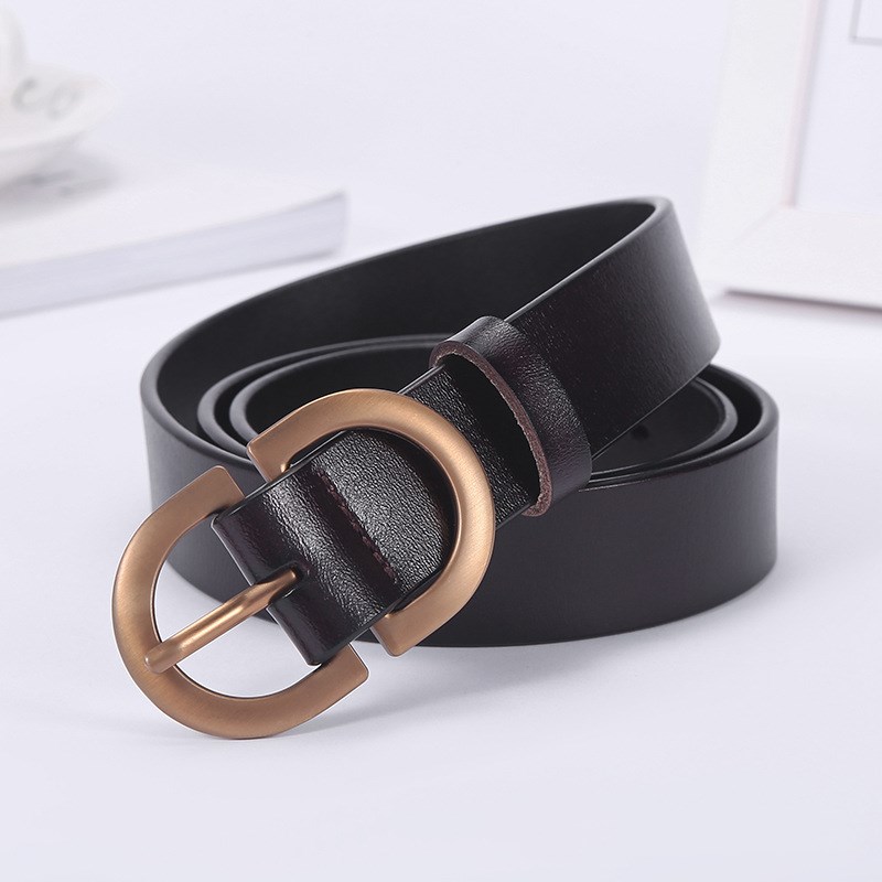 Title 5, Fashion simple decorative belt cowhide belt