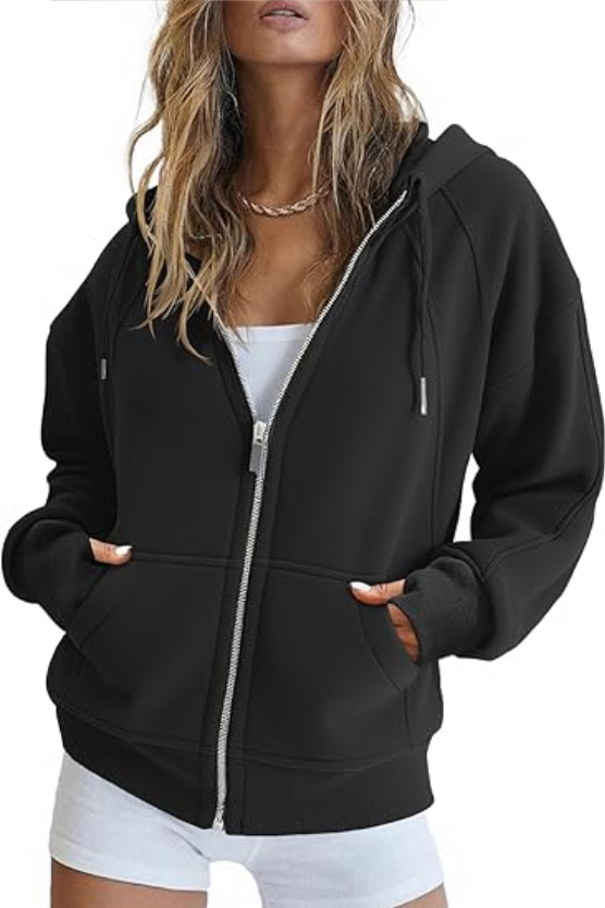 Women’s zip up crop sweatshirt