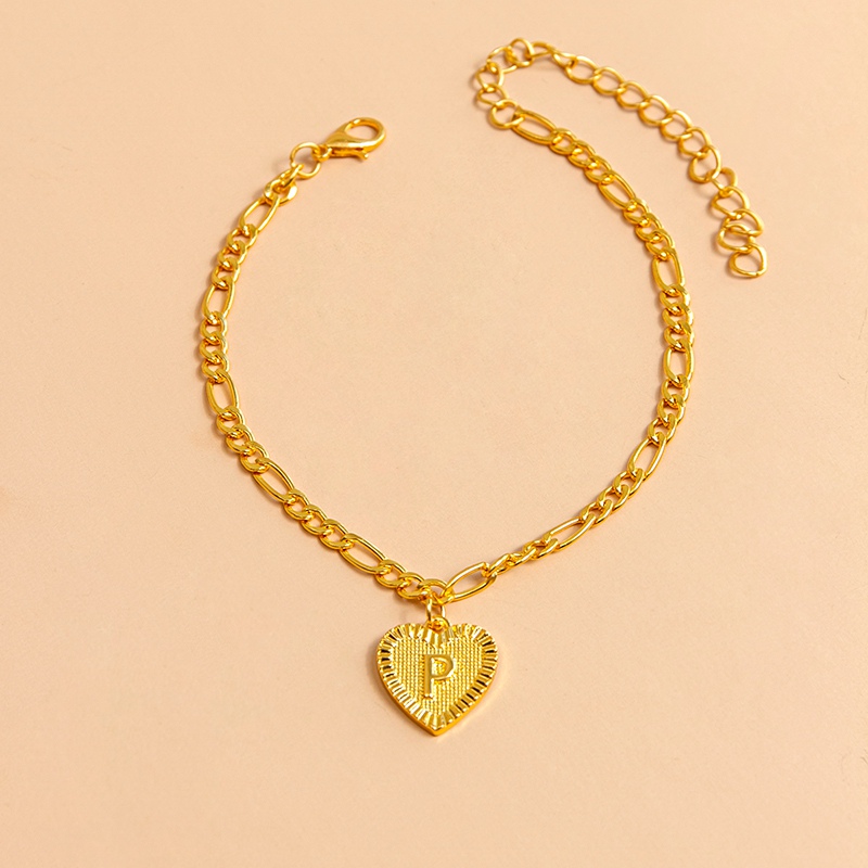 … Color Heart Pendant Foot Bracelets Women