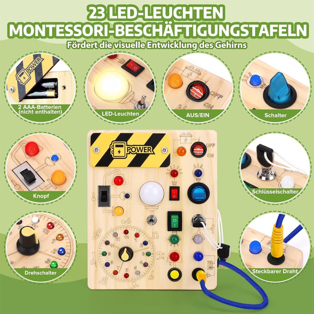 Montessori Wooden Busy Board For Toddlers Activity Sensory Toys Fidget — image 2