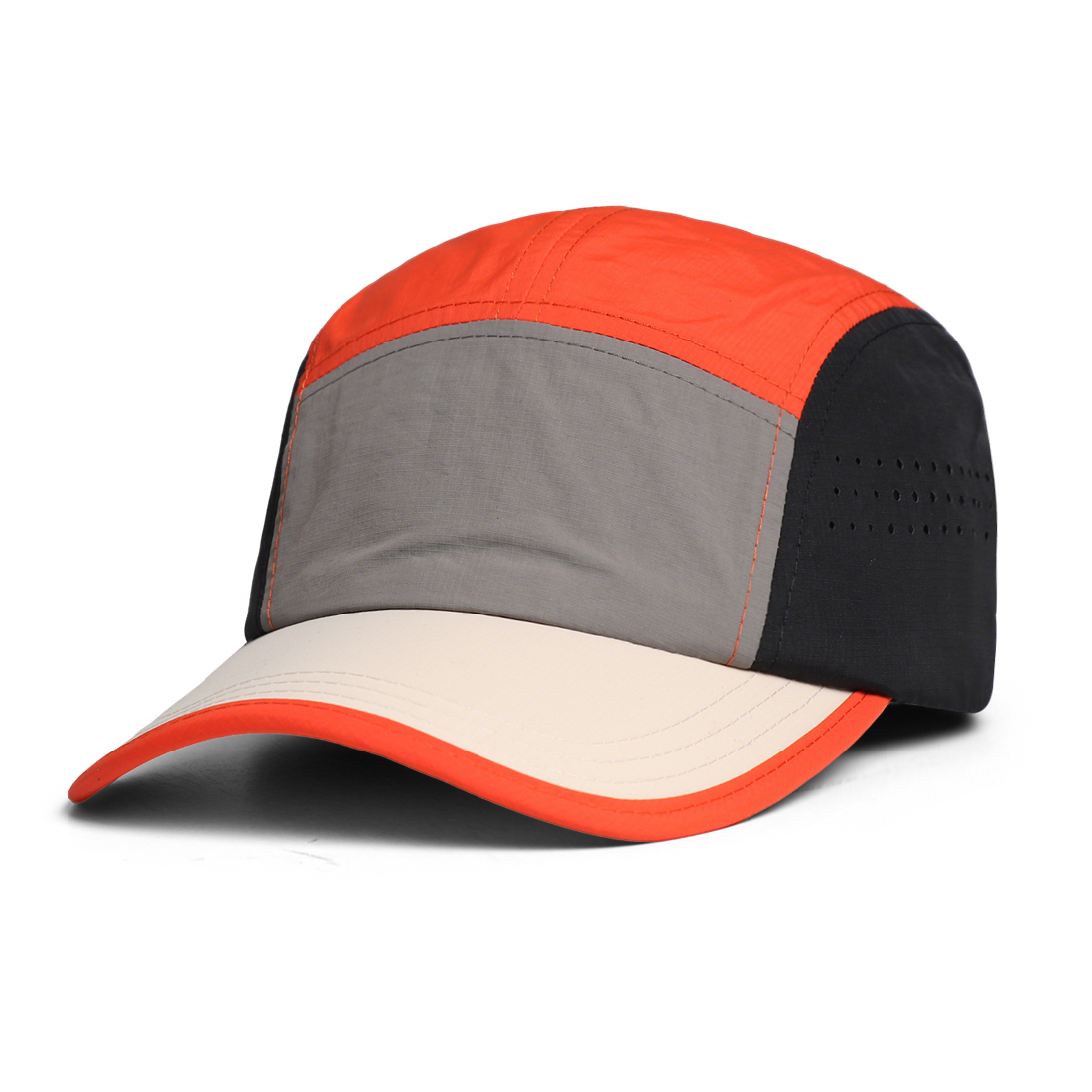 Color-matched Patchwork Quick-drying Sports Five-strap Hat, Lightweight Outdoor Camping Climbing Hat, Casual And Fashionable Soft-top Sun Protection Baseball Cap