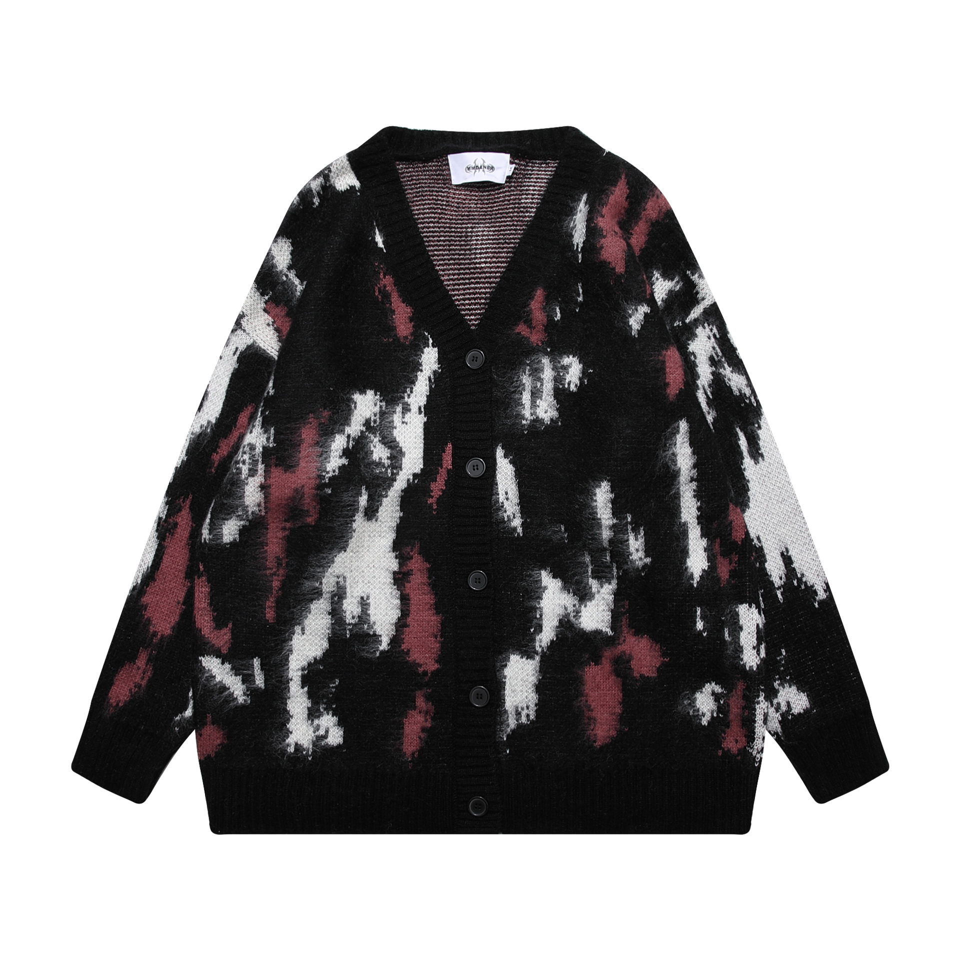 Title 3, Retro Graffiti Sweater Cardigan Coat All-matchi...