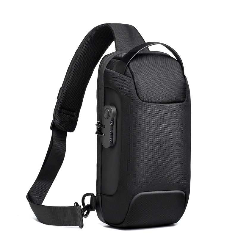 Men's Waterproof USB Anti-Theft Sling Bag – Oxford Crossbody Functional Travel C - Picture 10 of 15