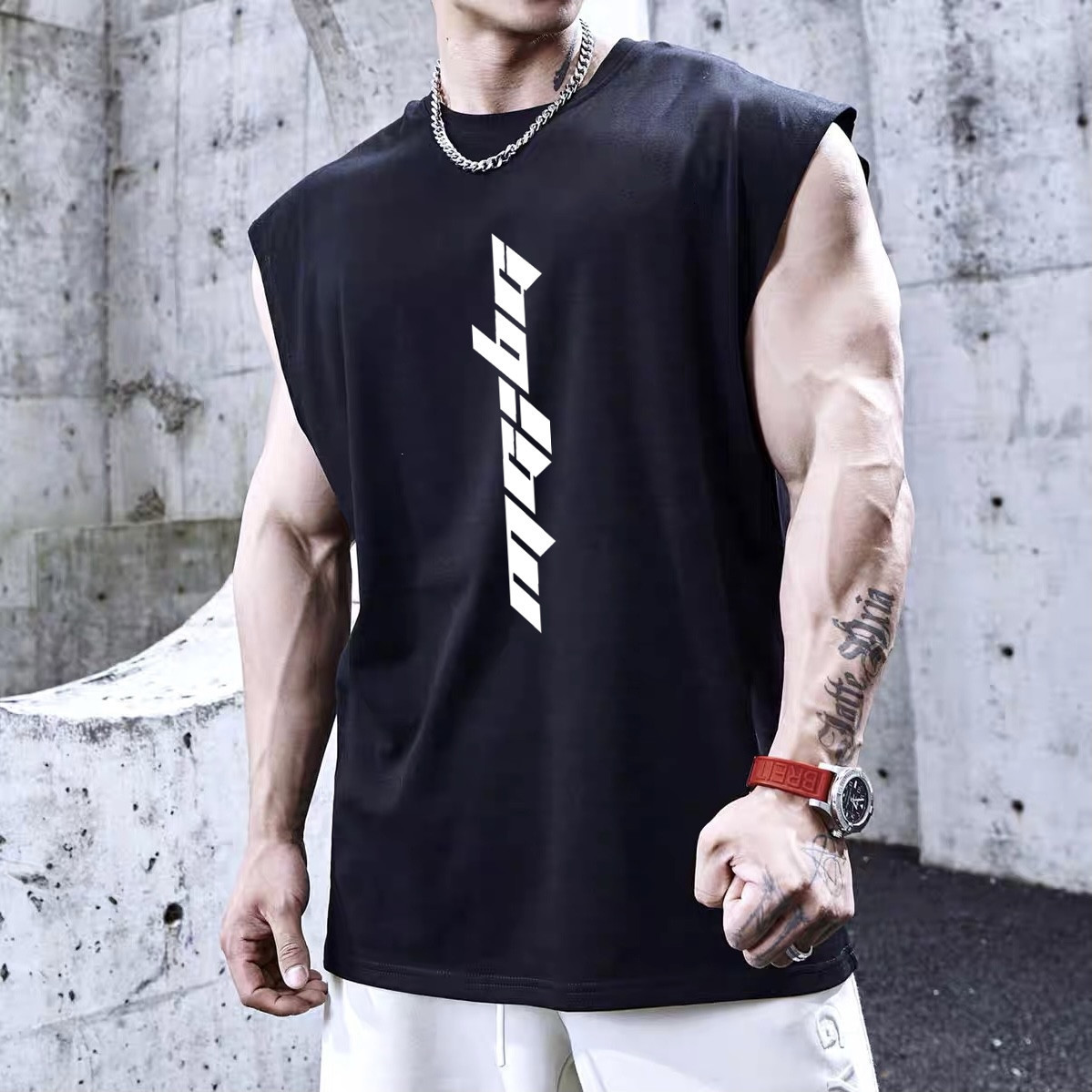 Title 2, Mens Trendy Brand Sleeveless Shirt Waistcoat F...