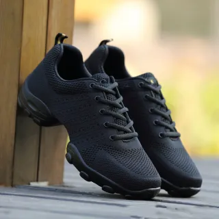 Men's Soft Sole Lightweight Mesh Sports Shoes - Black
