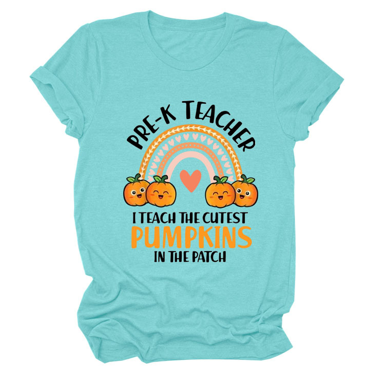 Title 10, T-shirt Halloween Tęczowa Miłość Dyni krótki rę...