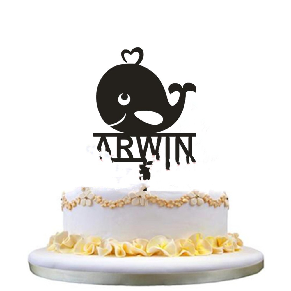Mr. & Mrs. Wedding Cake Topper on a White Cake