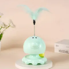 Tunnel Funny Cat Ball Leaking Food Funny Cat Stick Cat Turntable Pet Leaking Food Turntable Toy Cat Toy Self-pleasure Artifact - Green - View 1