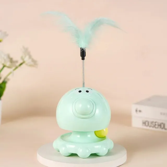 Tunnel Funny Cat Ball Leaking Food Funny Cat Stick Cat Turntable Pet Leaking Food Turntable Toy Cat Toy Self pleasure Artifact Green - Shop at LoveMi