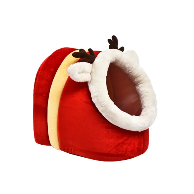Fashionable Warm Christmas Snow House Pet Nest Mat Red - Shop at LoveMi