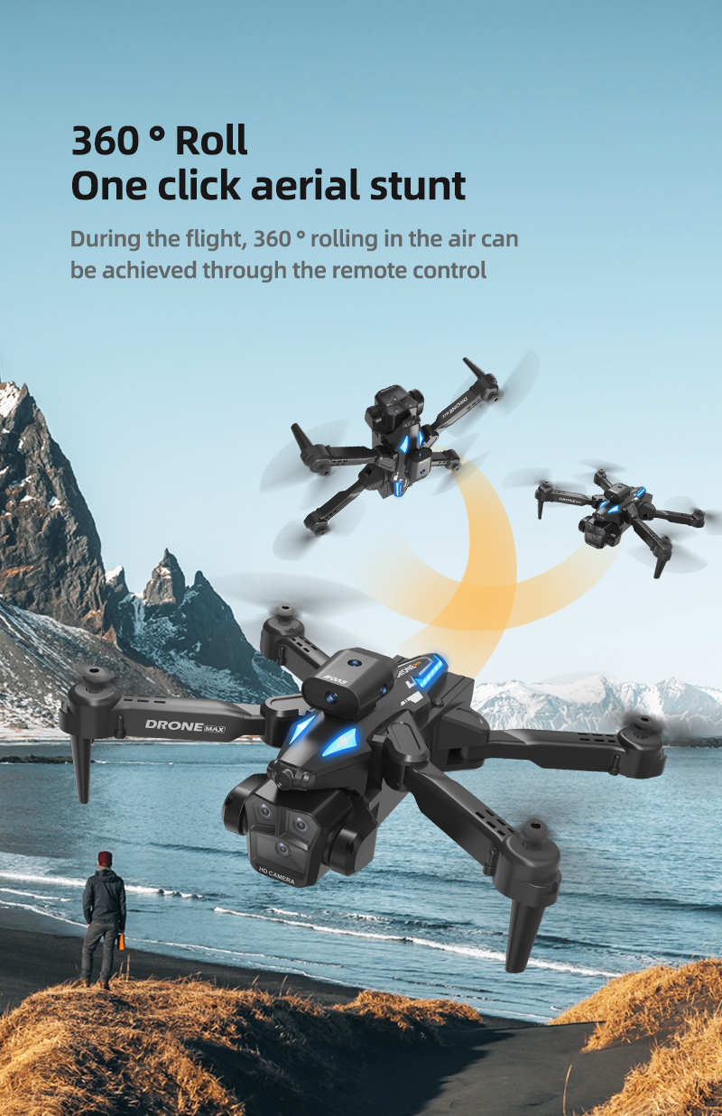 C10 Black - Triple Camera - Dual Electric Drone-BLACK detail