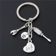 Father Mother I Love You Dad Mom Keychain - Dad - View 1